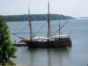 Reconstructed "Dove" at Historic St. Mary's City, photograph taken by author.